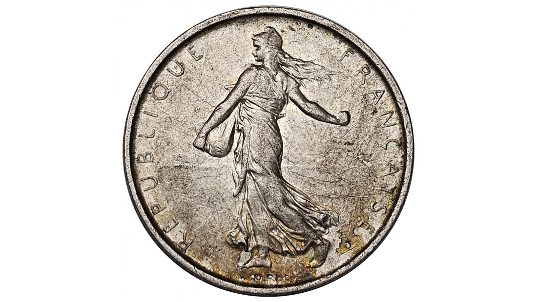 Fransa 1964 Yılı 5 Frank Gümüş ÇÇT