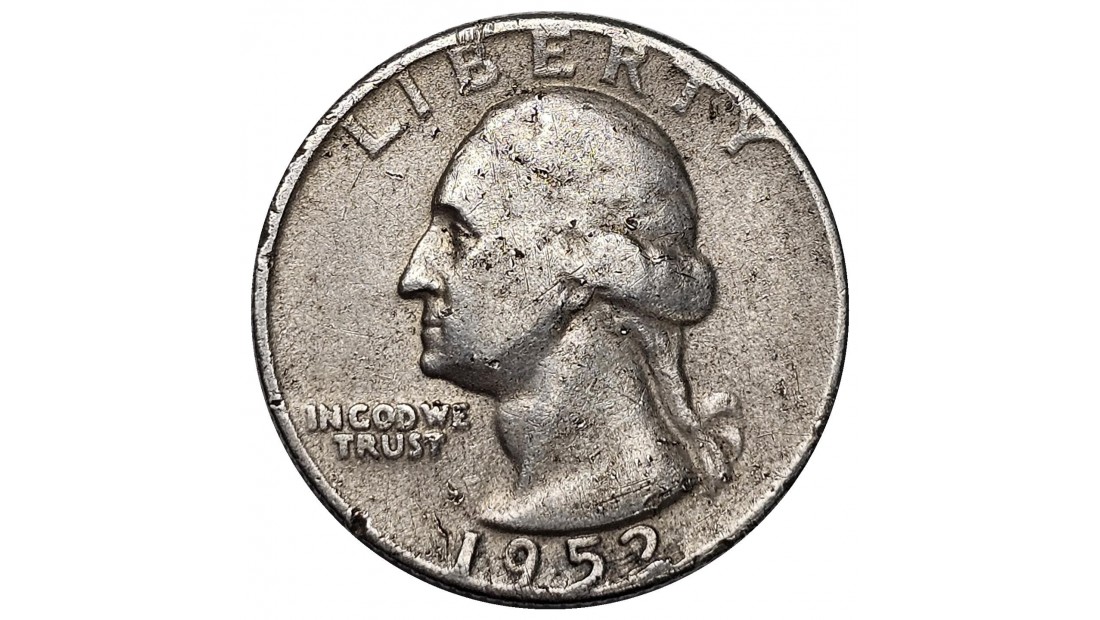 ABD 1952 Yılı 1/4 Dolar Gümüş ÇT (+)