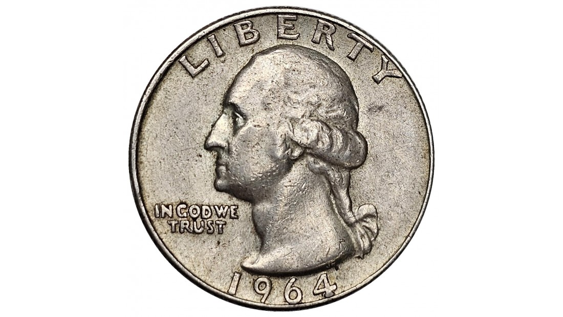 ABD 1964 Yılı 1/4 Dolar Gümüş ÇİLALTI