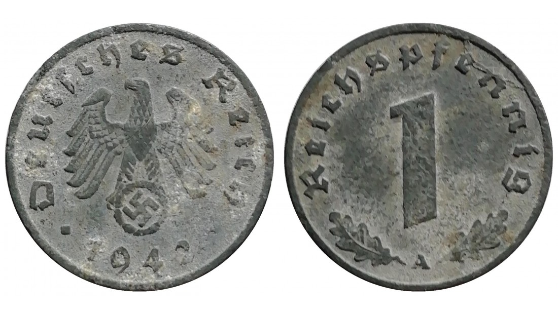 Almanya 1942 Yılı 1 Pfennig ÇT (+)