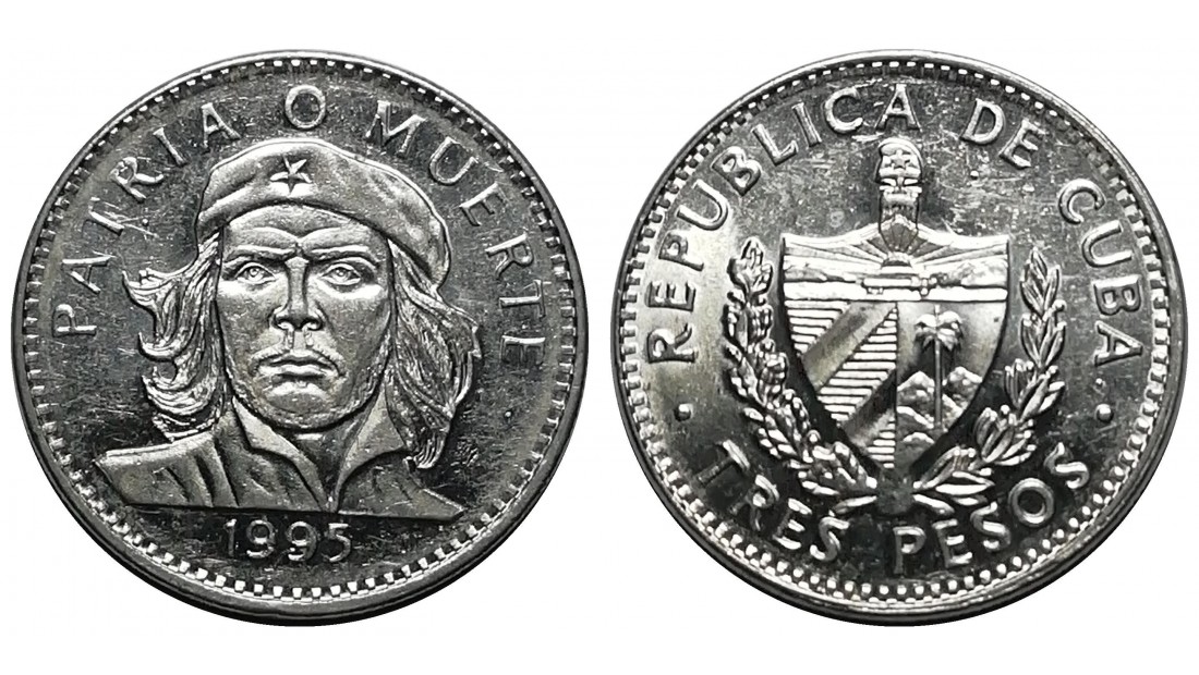 Küba 1995 Yılı 3 Peso ÇİL (+)