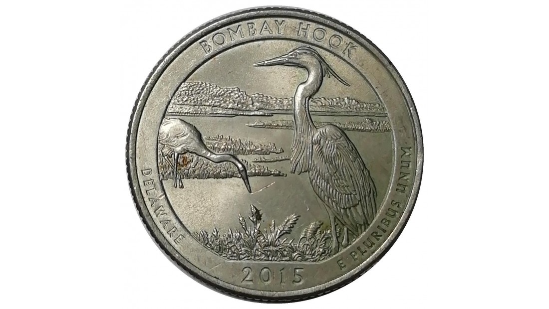 ABD 2015 YILI ¼ Dolar Delaware - Bombay Hook ÇİL
