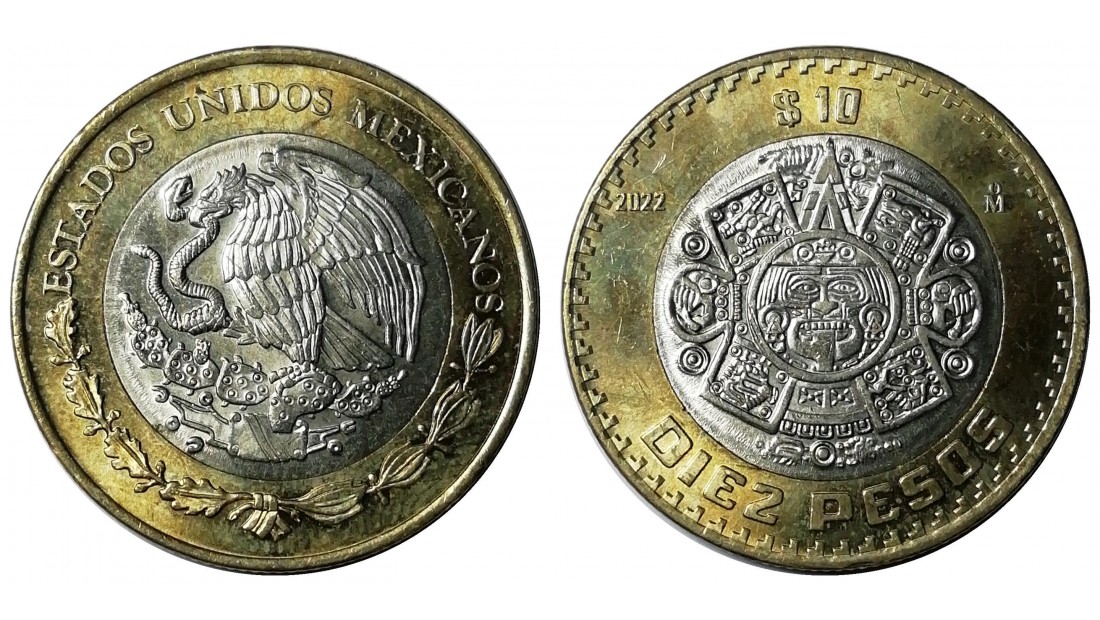 Meksika 2022 YILI 10 Peso ÇİL