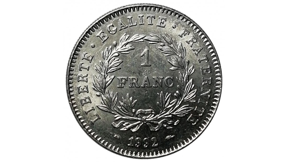 Fransa 1992 Yılı Hatıra 1 Frank "200. Yıl" ÇİL