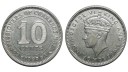 Malaya 1939 Yılı 10 Cent Gümüş ÇİL