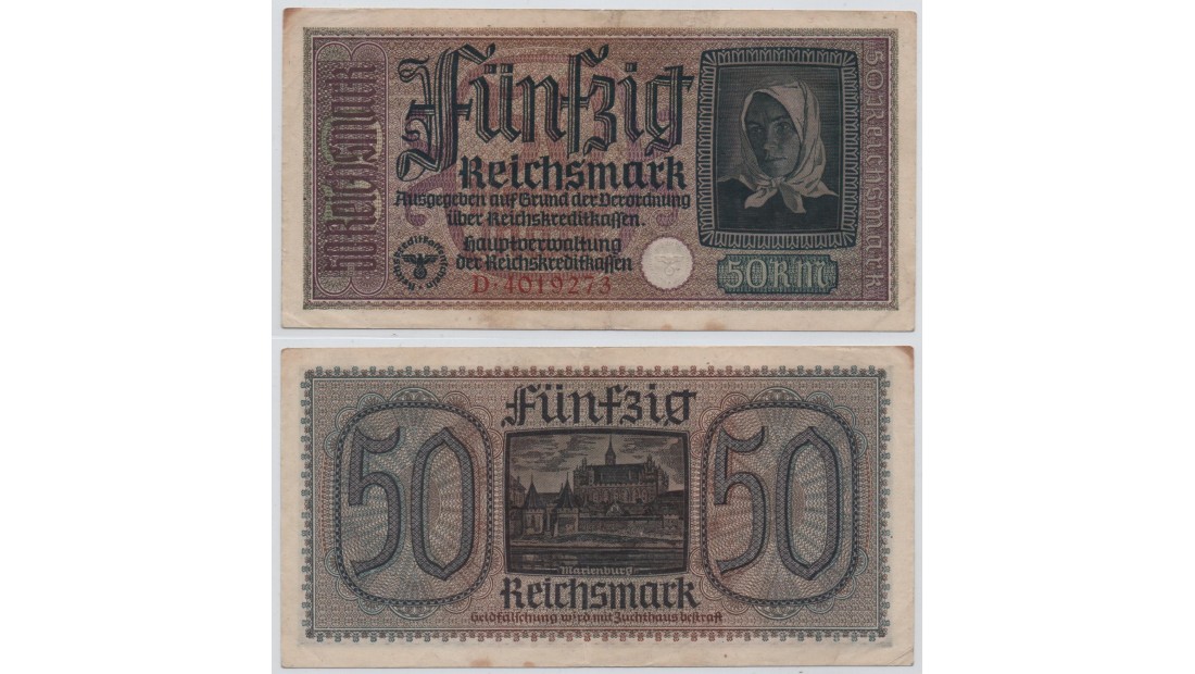 Almanya 1939-45 Yılı 50 Mark "NAZİ DÖNEMİ" ÇÇT