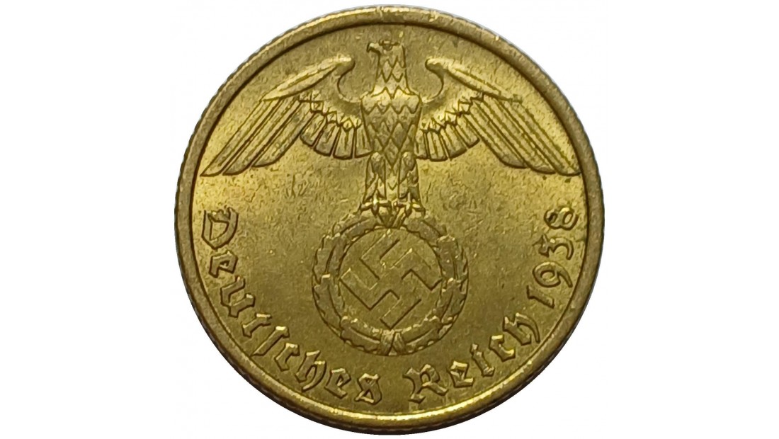 Almanya 1938 Yılı 10 Pfennig "Nazi Dönemi" ÇİL(+)
