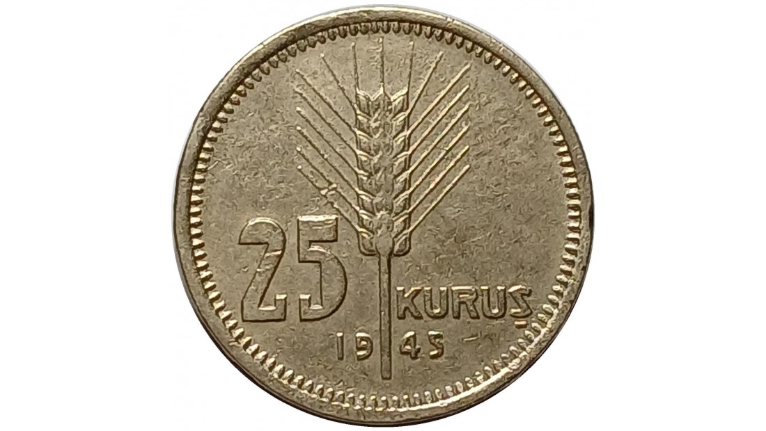 1945 Yılı 25 Kuruş ÇİLALTI