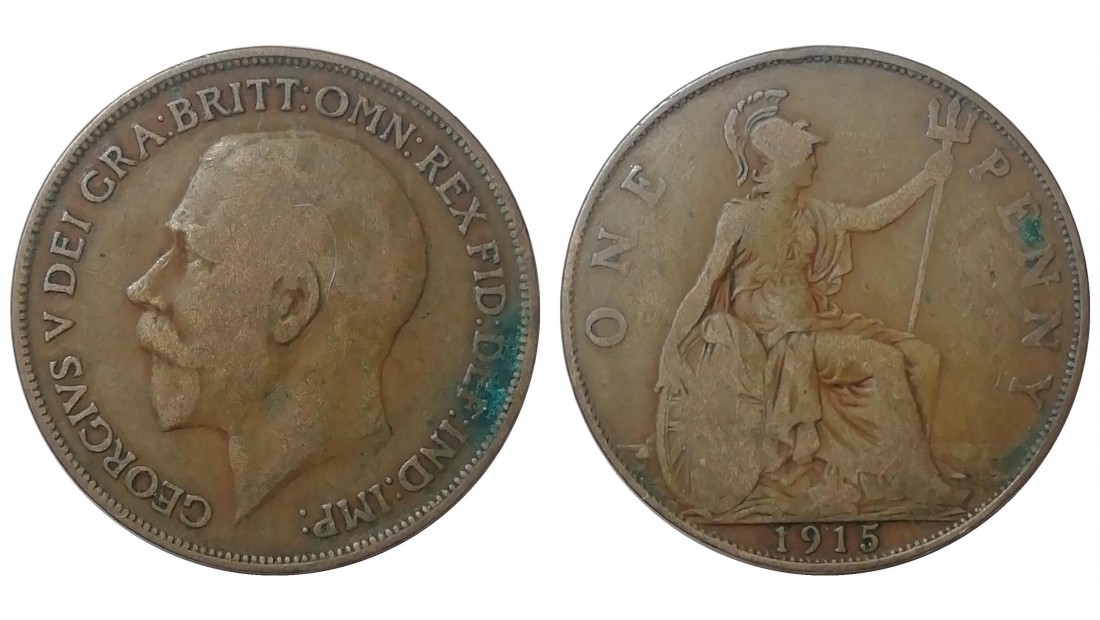 Birleşik Krallık 1915 Yılı 1 Penny ÇT