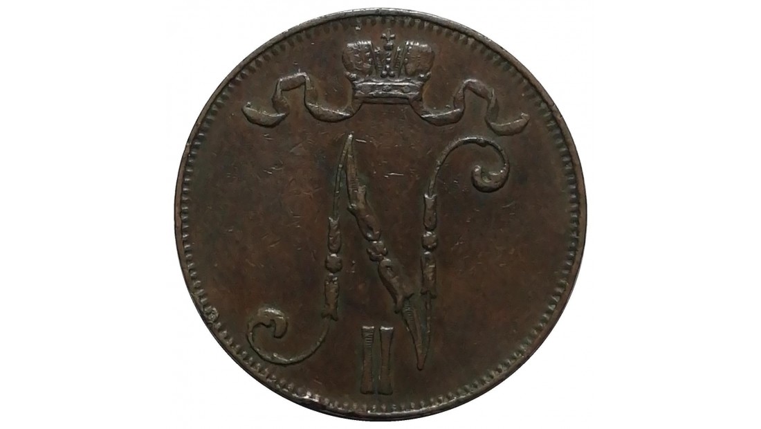 Finlandiya 1901 Yılı 5 Pennia ÇÇT (+) Finlandiya 1901 Yılı 5 Pennia ÇÇT (+)