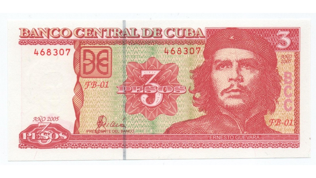 Küba 2005 Yılı 3 Peso "Che Guevara" Çil