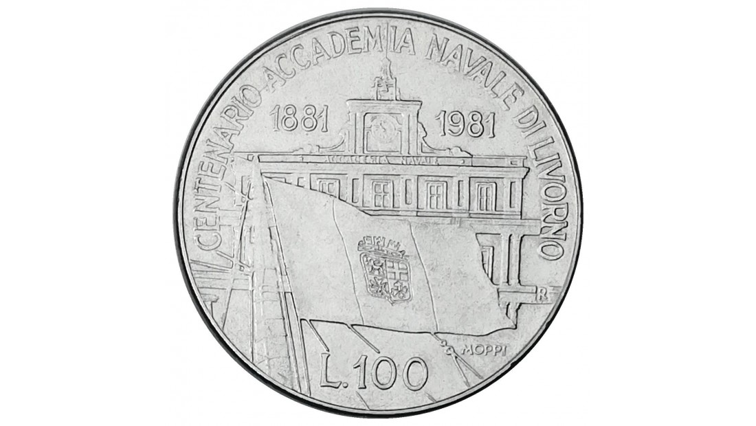İtalya 1981 Yılı 100 Lire Donanma Akademisi 100. Yıl ÇİL
