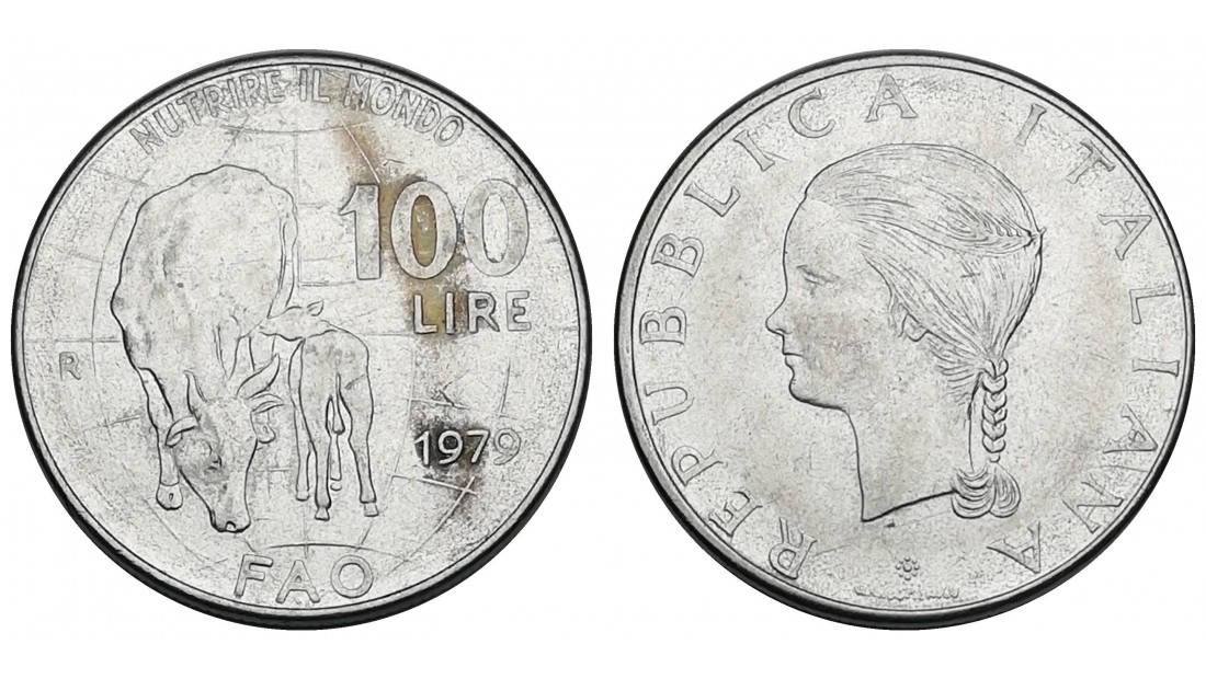 İtalya 1979 Yılı 100 Lire FAO - Dünya'yı Besleme ÇİLALTI