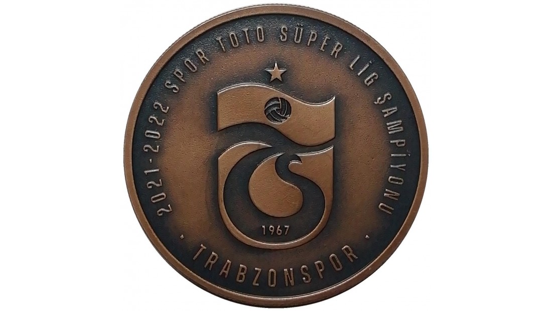 2022 YILI TRABZONSPOR 2021-22 YILI ŞAMPIYONLUĞU DARPHANE HATIRA BRONZ