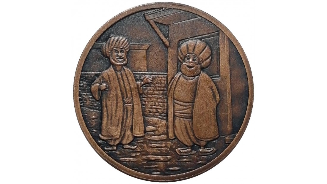 2021 YILI NASREDDIN HOCA - KAZAN DOĞURDU DARPHANE HATIRA BRONZ Masal Kahramanları Serisi No:7