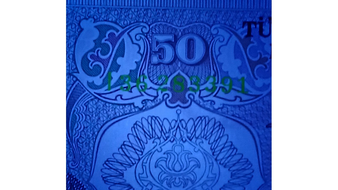 6. Emisyon 50 TL I36 SERİ NUMARASI DÖNÜŞÜM NOKTASI ÇİL