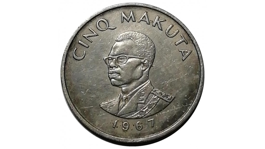 Kongo 1967 Yılı 5 Makuta ÇİLALTI
