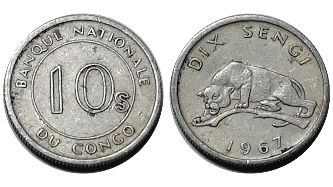 Kongo 1967 Yılı 10 Sengi ÇÇT
