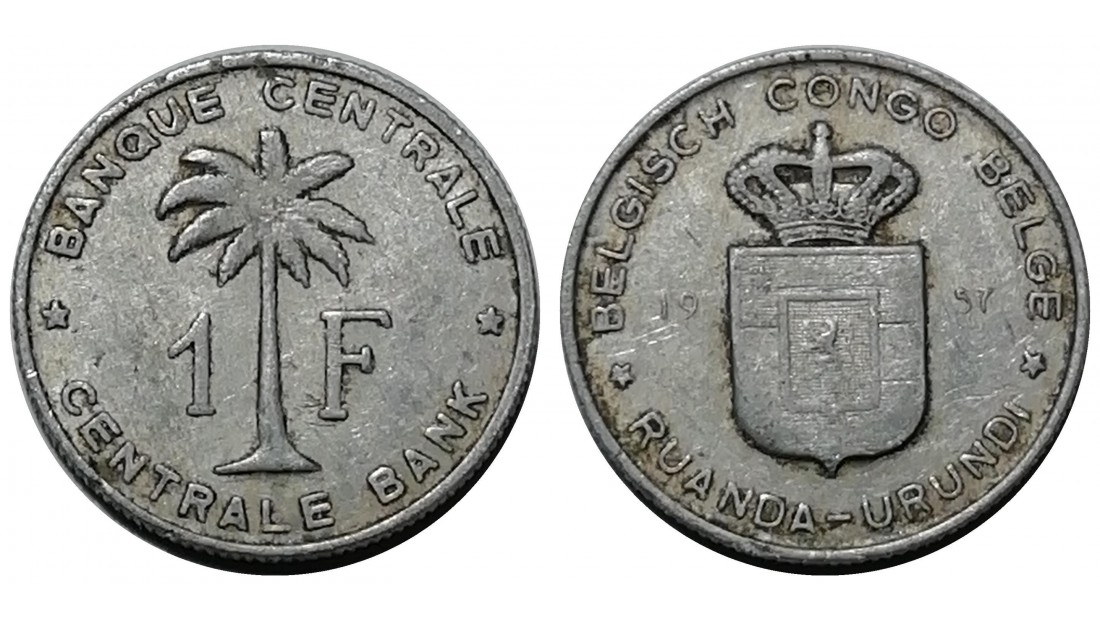 Belçika Kongosu 1957 Yılı 1 Frank ÇT